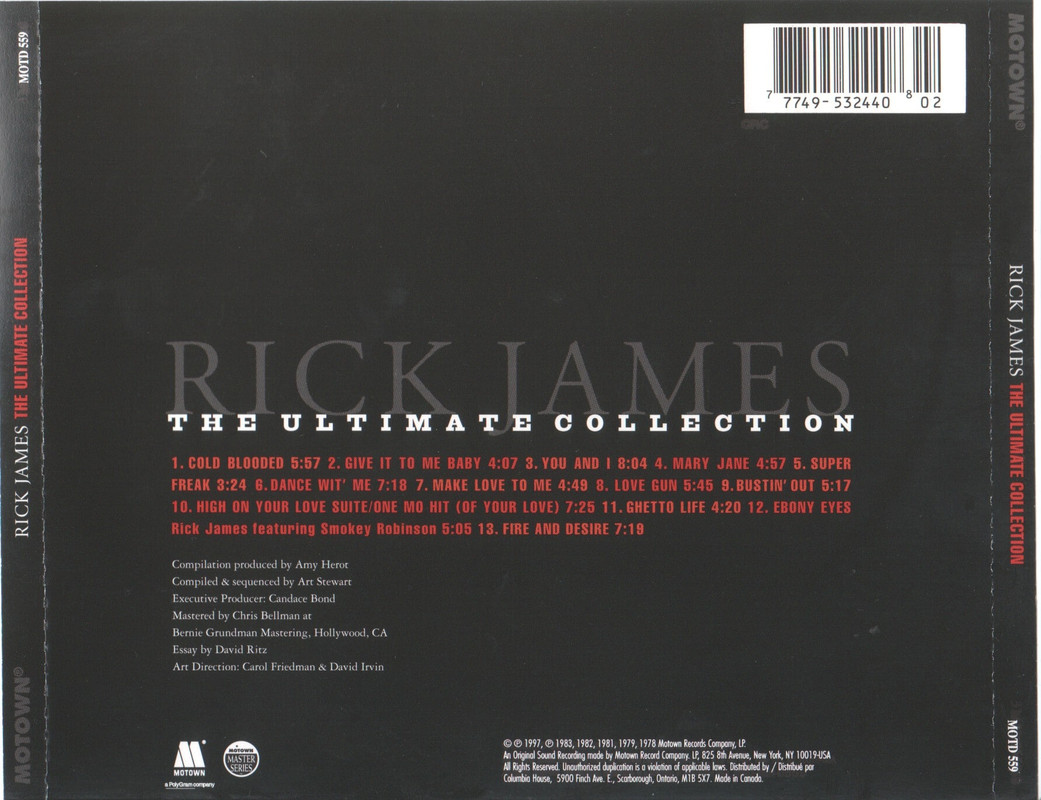 Rick James Ultimate Collection BACK [1997]