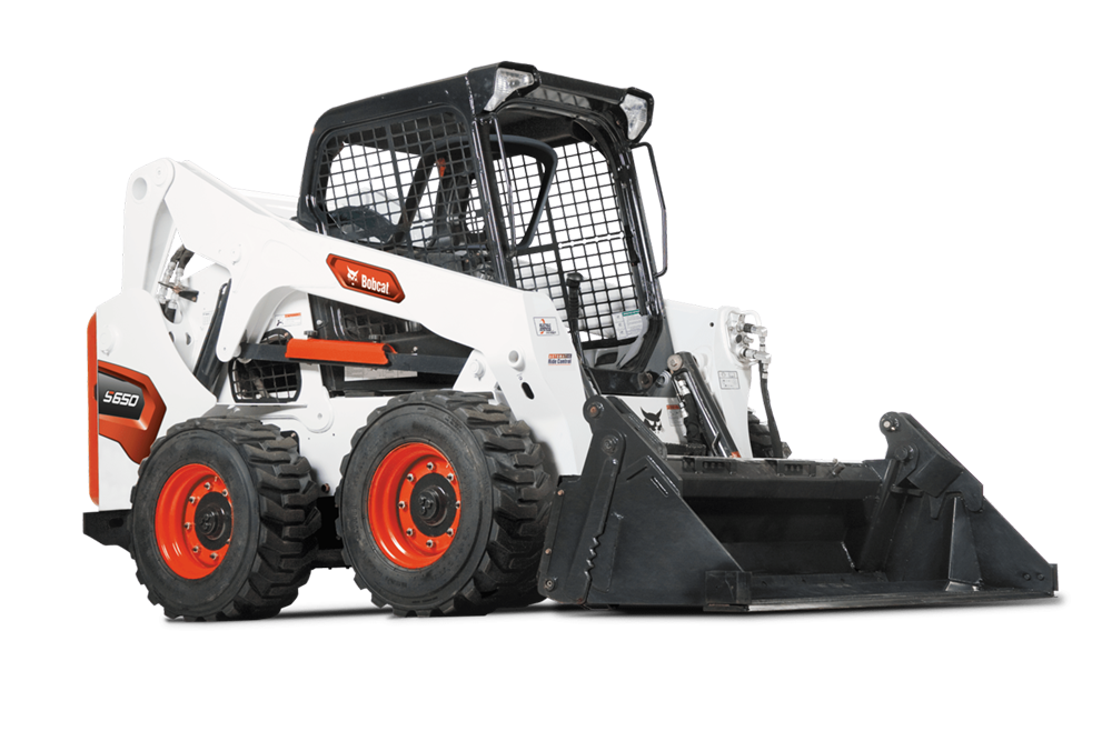 Мини-погрузчик Bobcat S650 на белом фоне