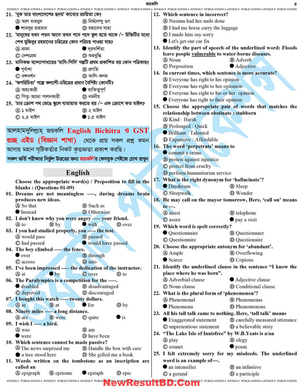 GST Admission A unit Question Solution 2023