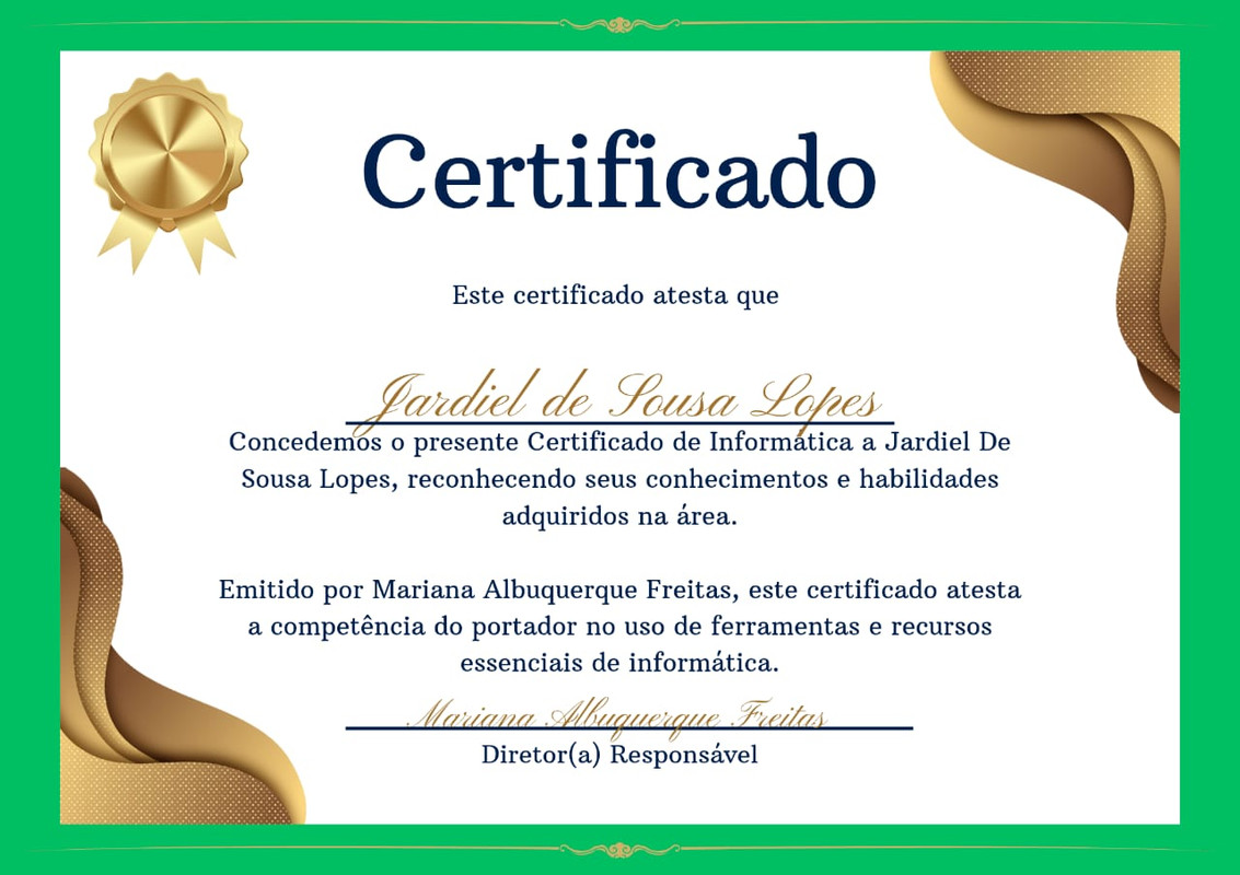 CERTIFICADO DE INFORMÁTICA
