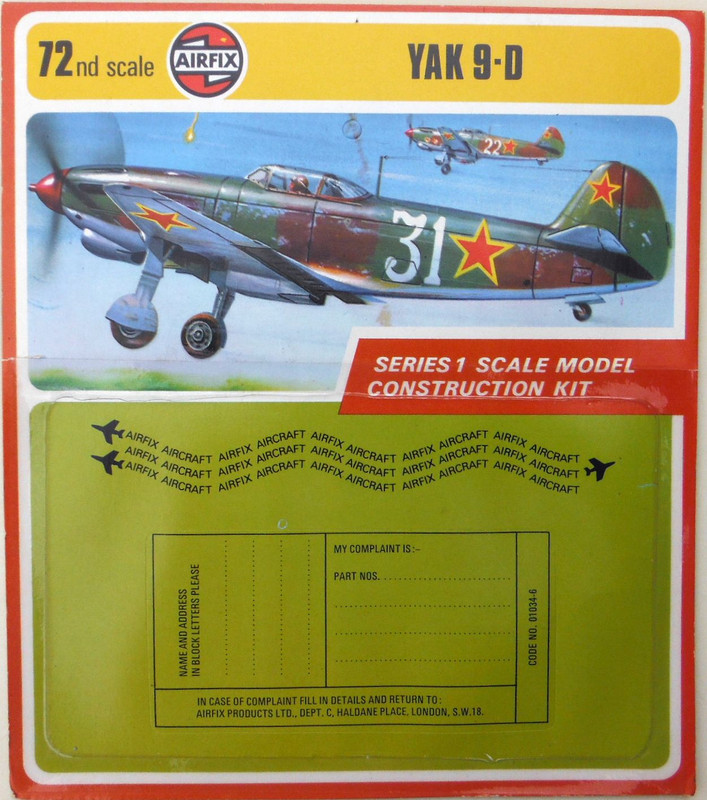 Airfix 72 Yak 9-D (01034-6) Header