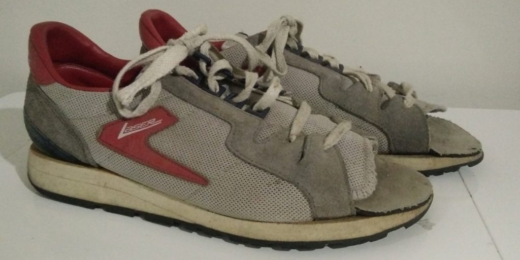 Laser open toe running shoes 80s New Zealand — Postimages