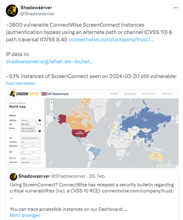 Connect Wise vulnerable systems