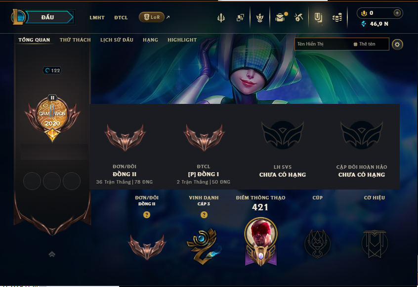 Acc LMHT # - Không Khung