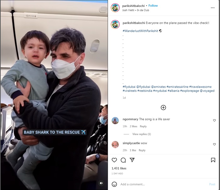 Para penumpang dalam penerbangan flydubai kompak bernyanyi bersama untuk menangkan seorang anak yang menangis.