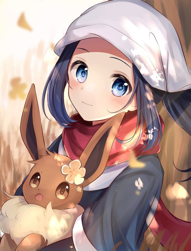 eevee-and-akari-pokemon-and-2-more-drawn