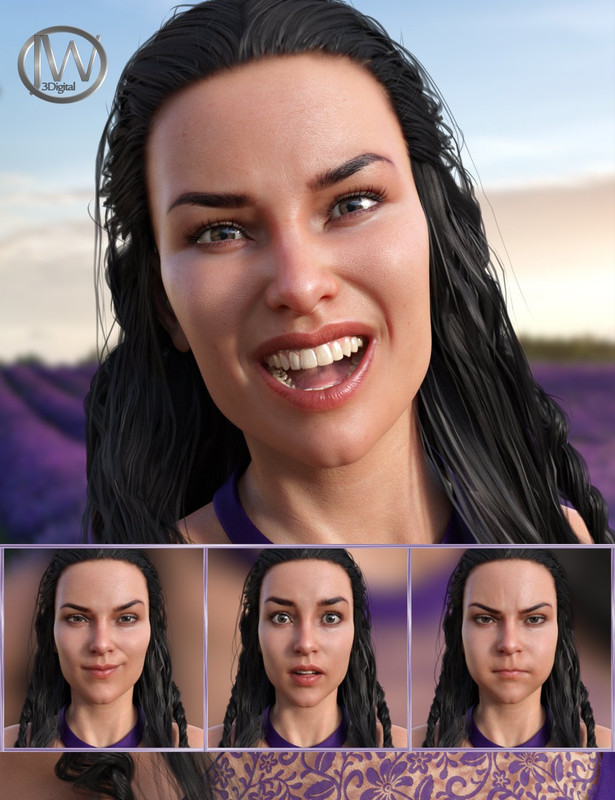 Energetic Life Expressions for Genesis 8 Female and Babina 8