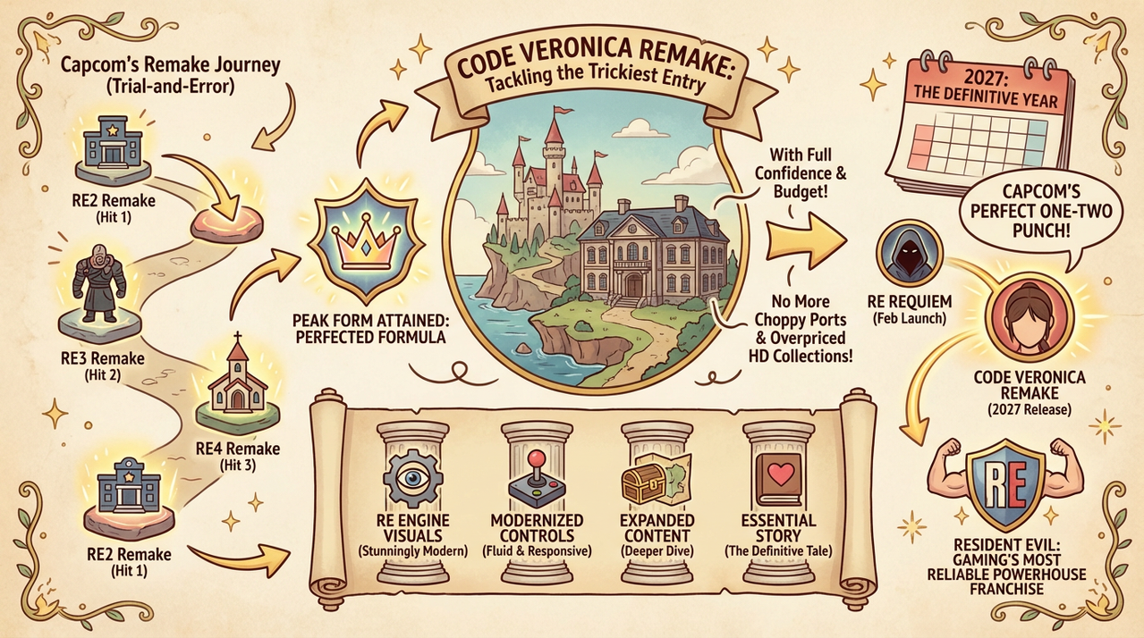 Dark zombie horror atmosphere representing Resident Evil survival horror gaming