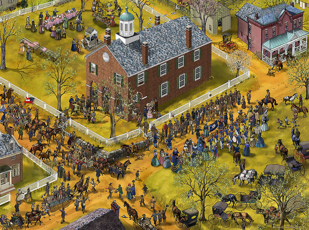 Civil americana,Bull Run 1ª,Fairfax Courthouse,Palacio de justicia de Fairfax, alistamiento del 17º 