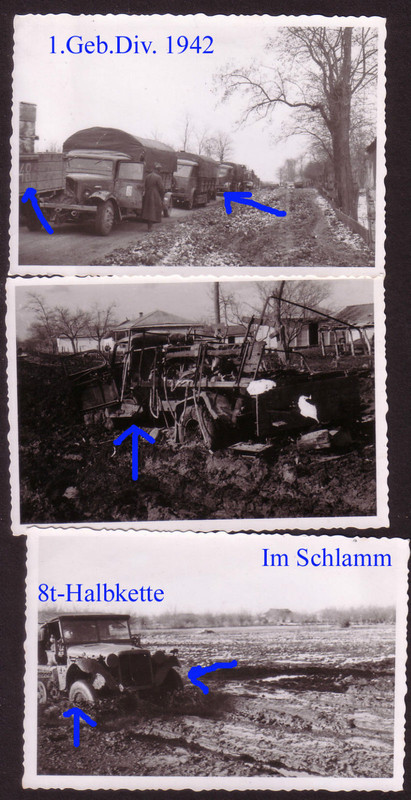 Gebirgsjäger im Schlamm,LKW,Panzer,8t,Tank,Jäger