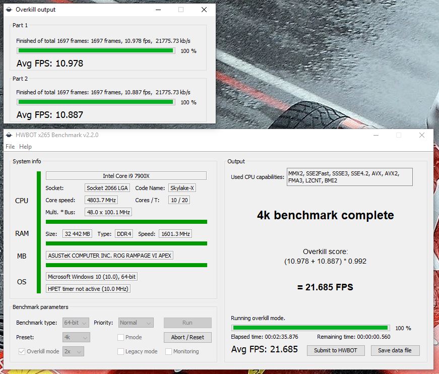 Hwbot X265 Spectre off