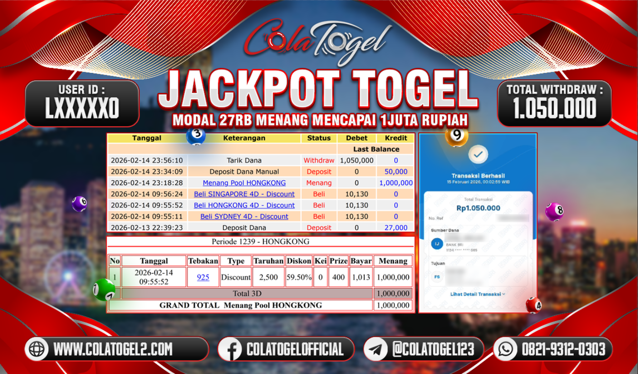 JACKPOT HONGKONG LOTTO!!