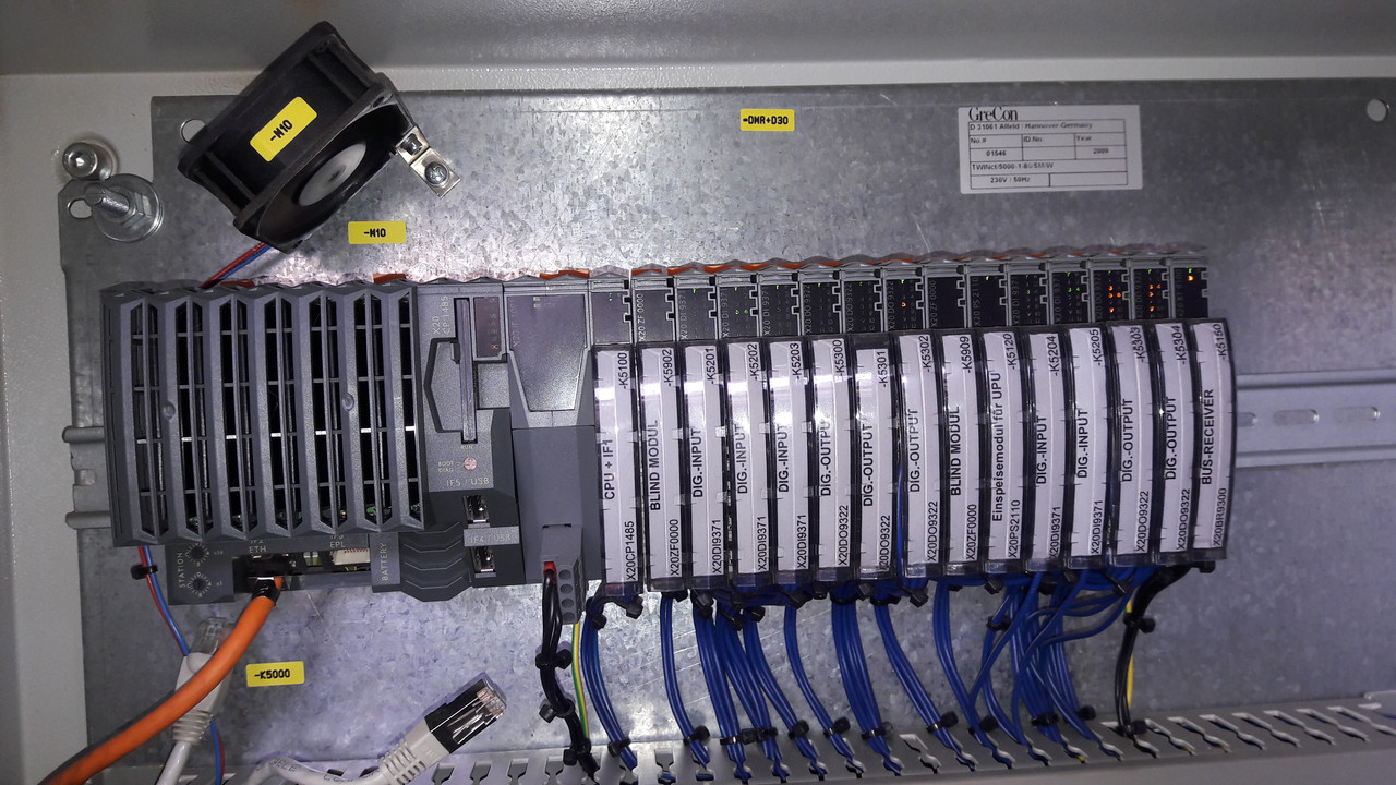 problem with the B&R plc, which has gone to reset mode
