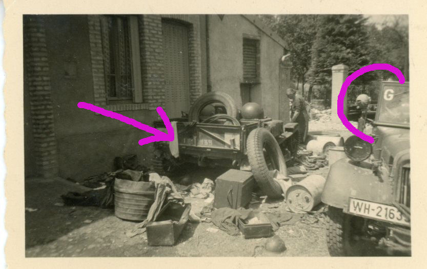 Kämpfe zerstörung belgien PKW Auto Wagen Spähwag