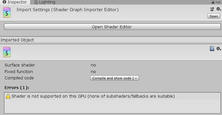 Measured Materials Library. Shader is not supported on this GPU (none of  subshaders/fa - Unity Forum