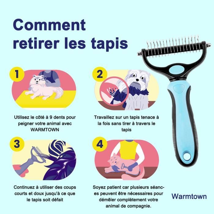 warmtown brosse pour chien et chat brosse poils p