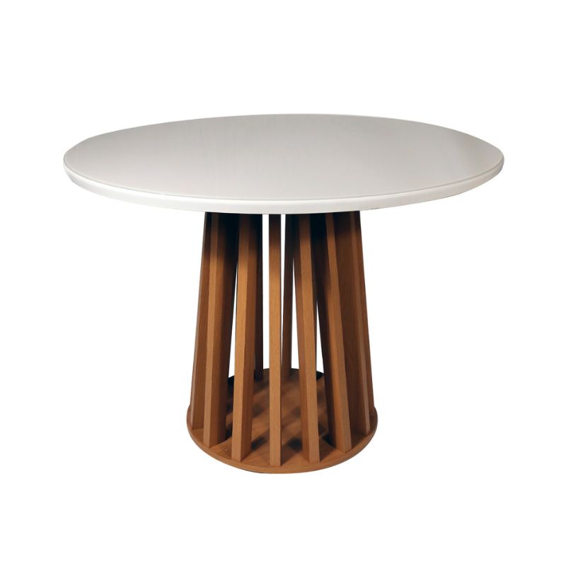 Mesa Lavanda Redonda 105 cm Blanca