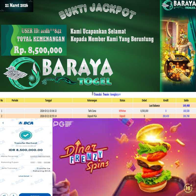 Rp. 8.500.000.- WD LUNAS DI BARAYATOGEL