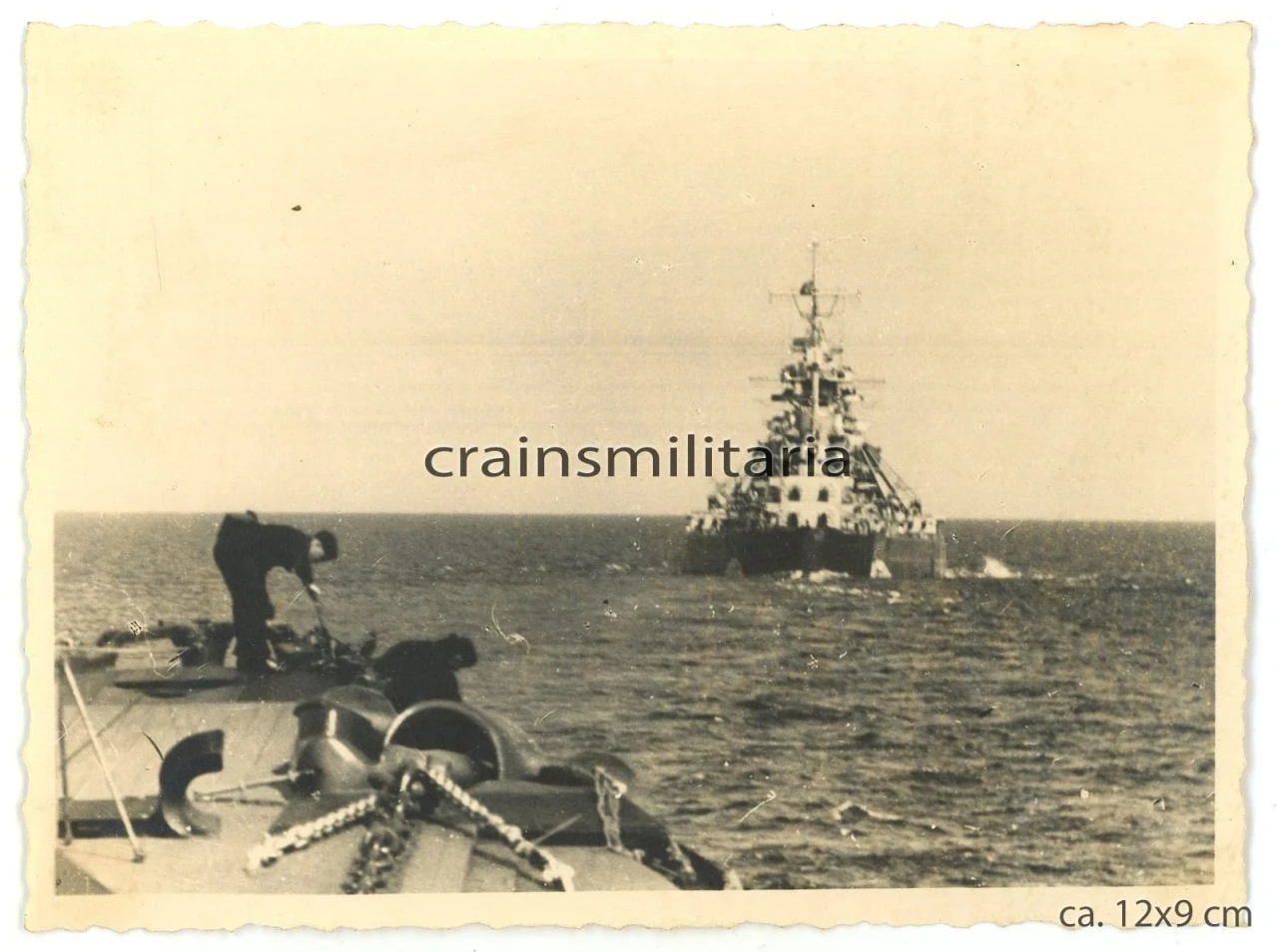 Orig Foto Bismarck und Kreuzer Prinz Eugen Schiff in Rheinübung Norwegen 1941