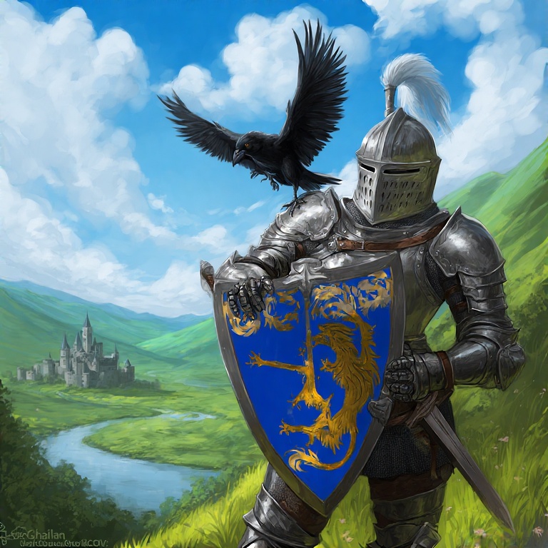 A-medieval-knight-in-shining-a-12