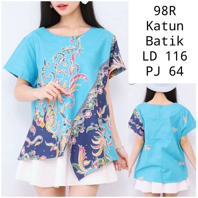  Model  Baju Batik Kombinasi Wanita Gemuk  97 Contoh Baju 