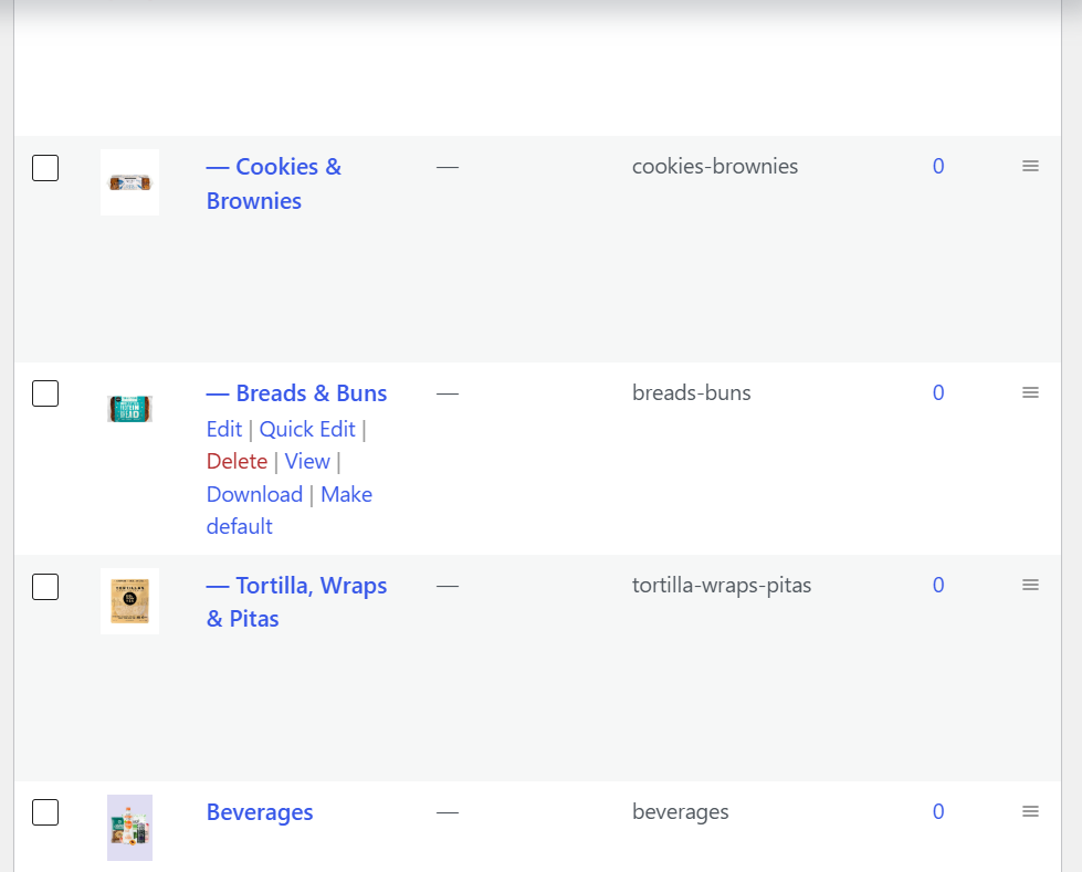 category order