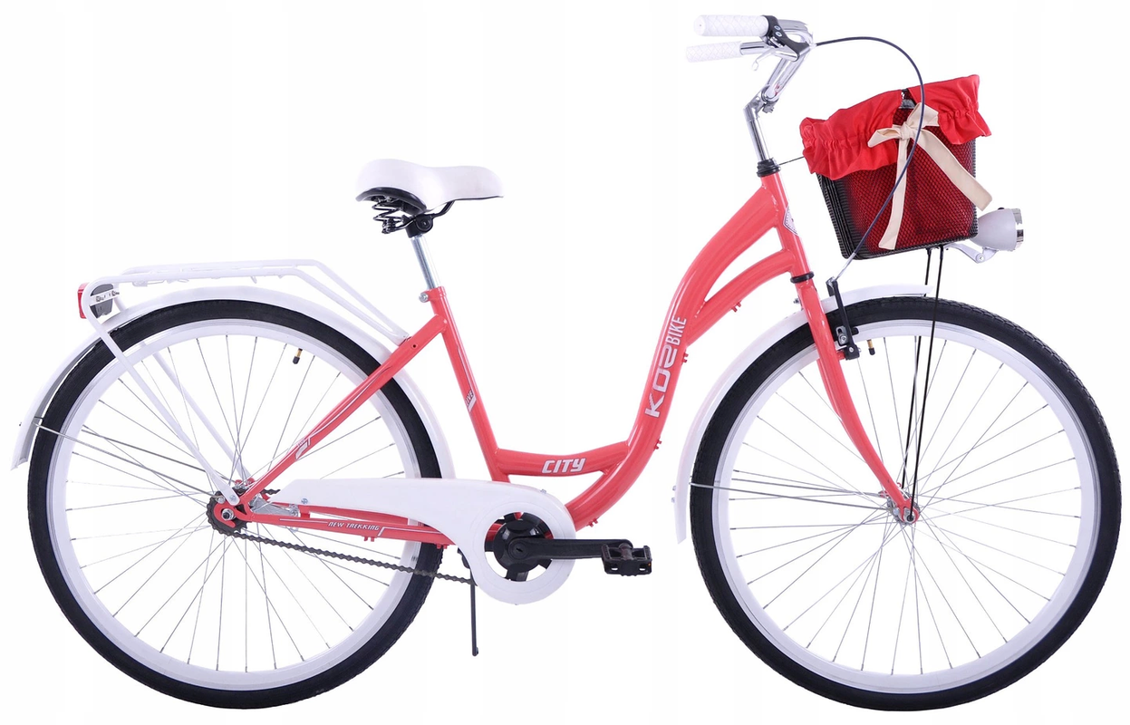 Damenfahrrad mit Korb KOZBIKE 28 Zoll 1 Gänge Cityrad mit ...