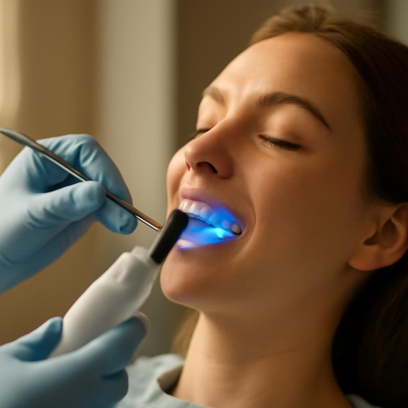 Этапы отбеливания зубов в клинике