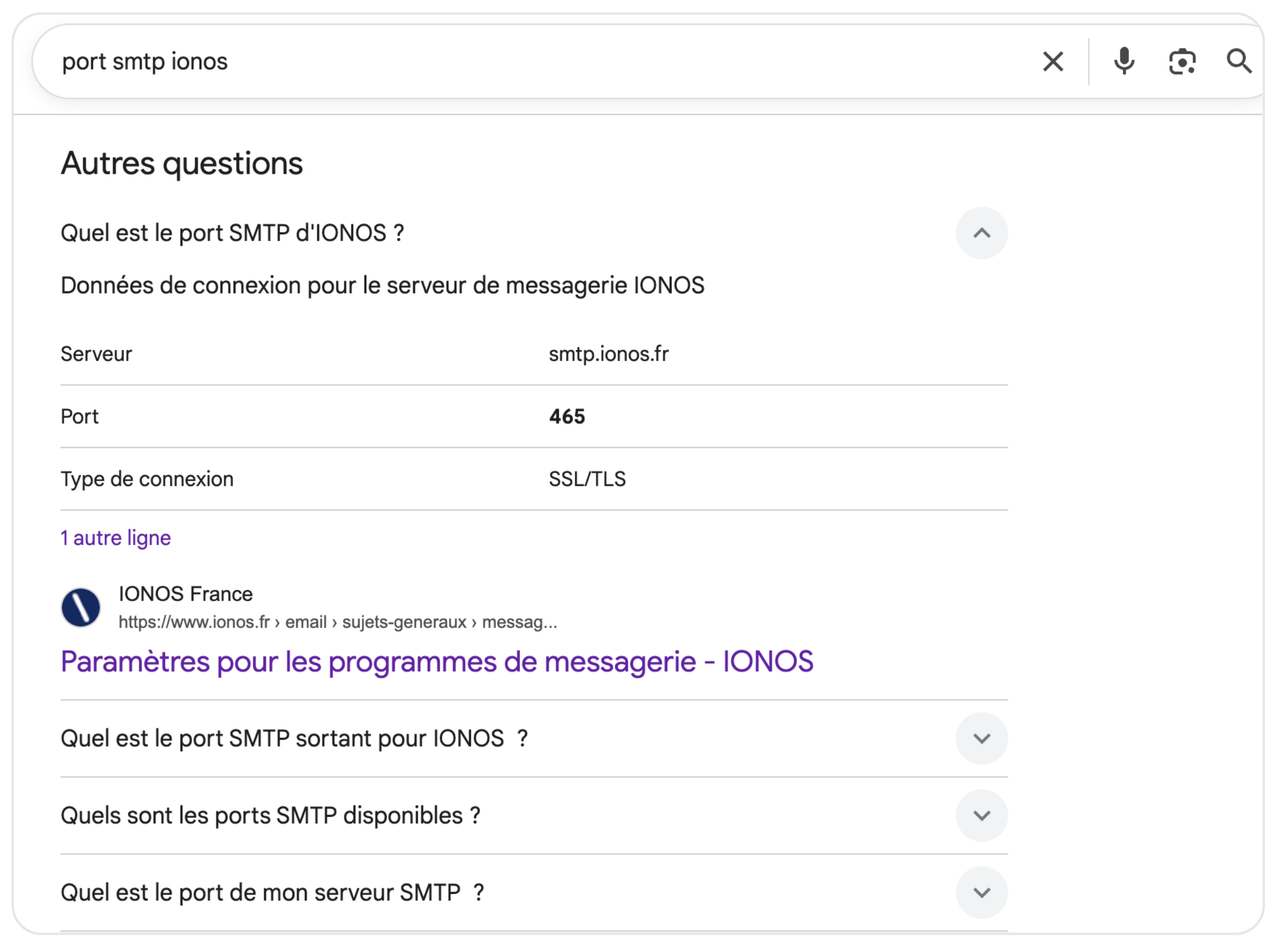 Google Autres questions
