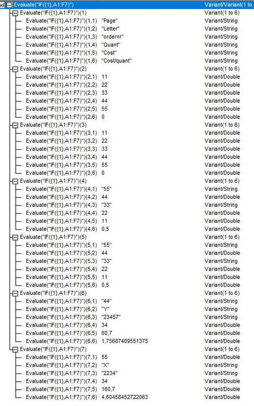 Evaluate( IF( 1 ,A1 F7) )