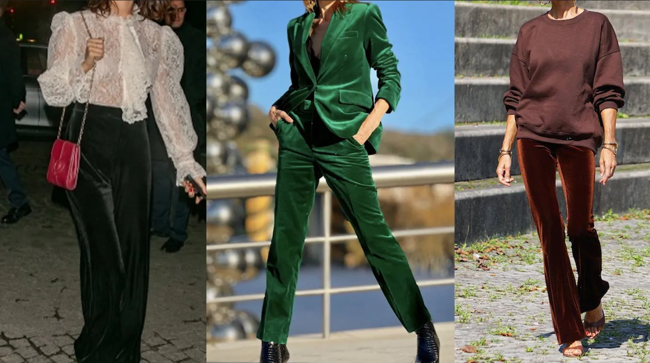 Ideas para crear conjuntos elegantes con pantalones de terciopelo