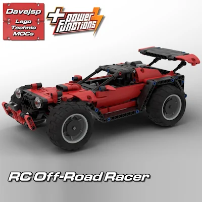 Power Functions kit RC off-road racer car original custom LEGO Technic build design by Davejsp