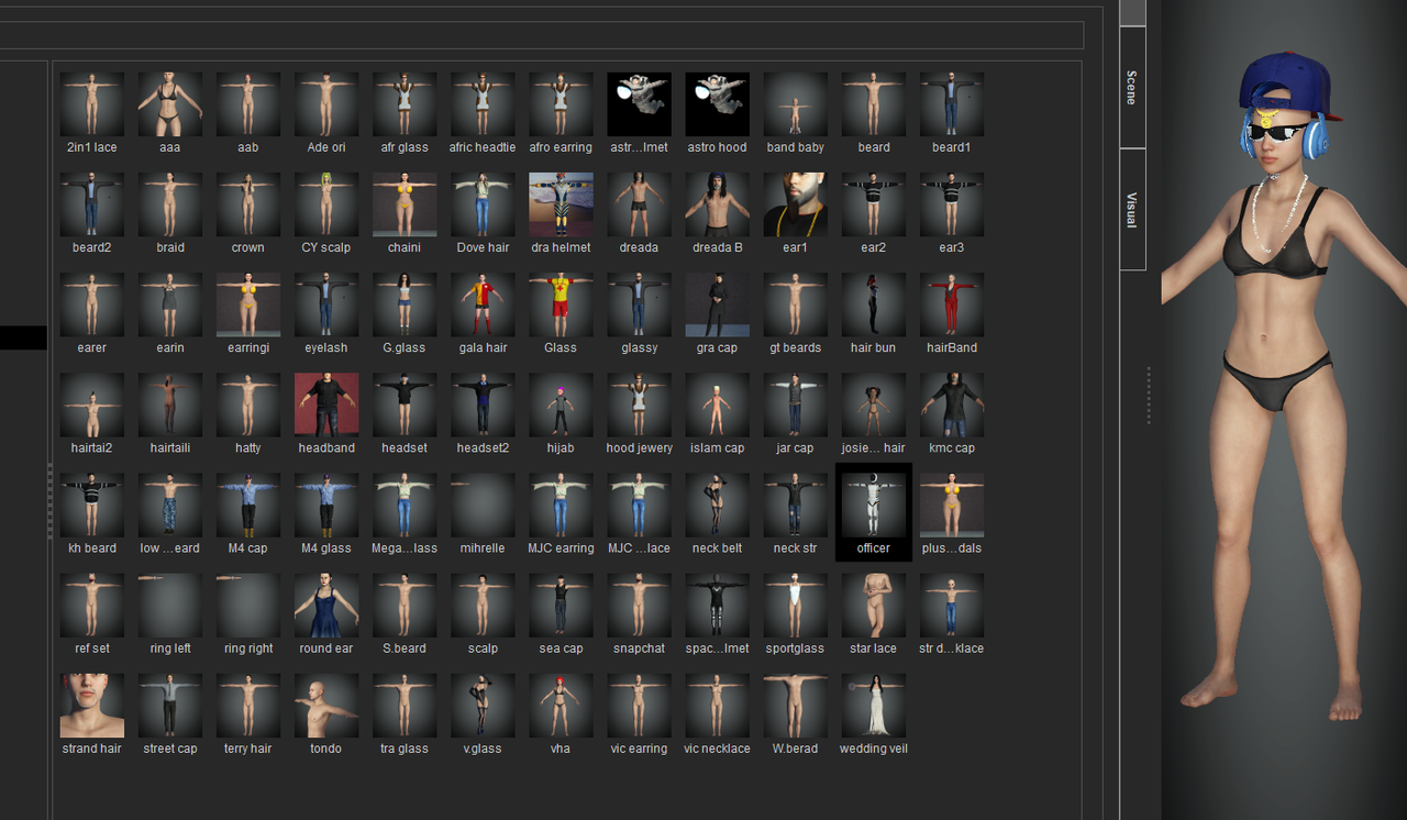 [ Reallusion Head Accessories ] Bundle Head H02 (83 Accessories