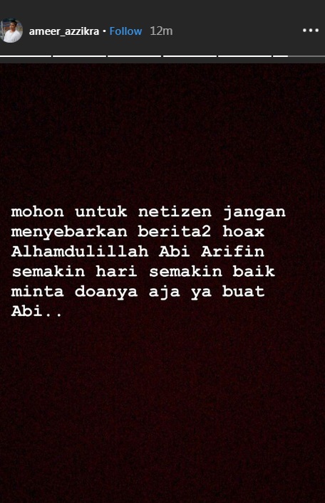 Klarifikasi putra Ustad Arifin Ilham