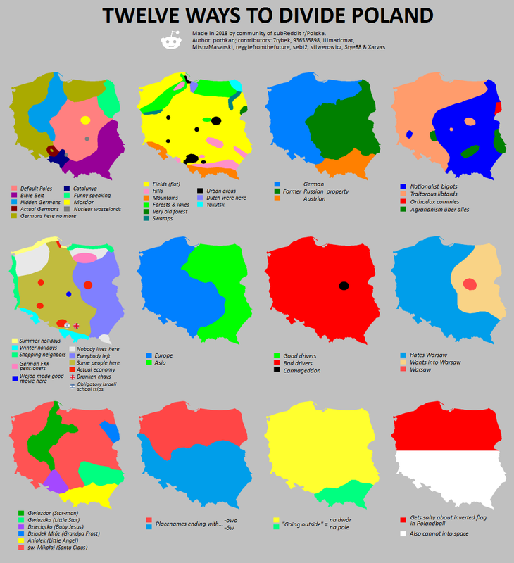 12 ways to divide Poland