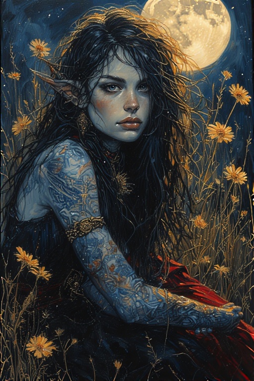 A-stunning-dark-elf-female-wit-2