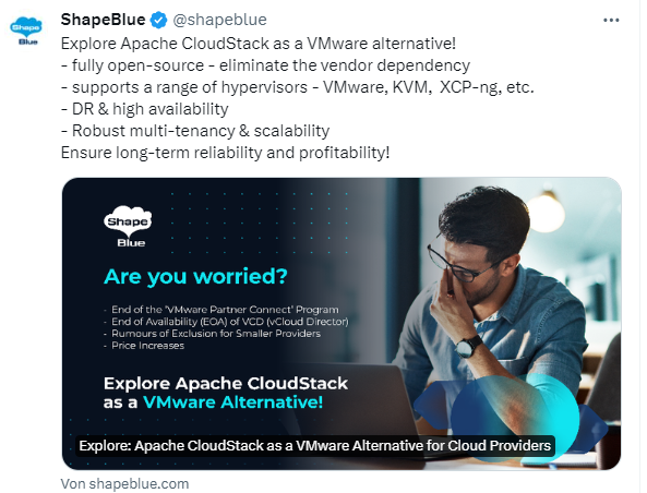 Apache Cloud Stack als VMware-Alternative