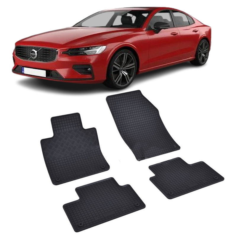 Set 4 covorase Volvo S60 2018-prezent, din cauciuc 100%, compatibile cu autoturismul VOLVO S60