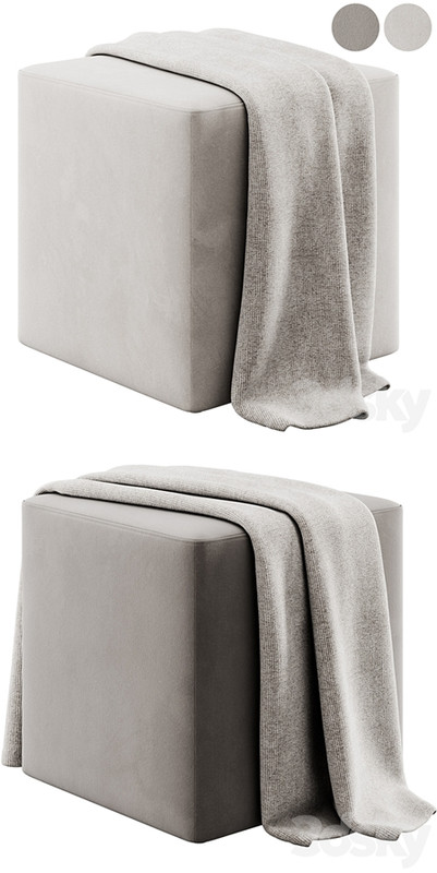 Square pouffe by Irocodesign