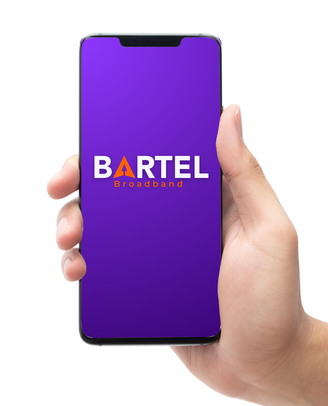 Hand holding phone with Bartel App