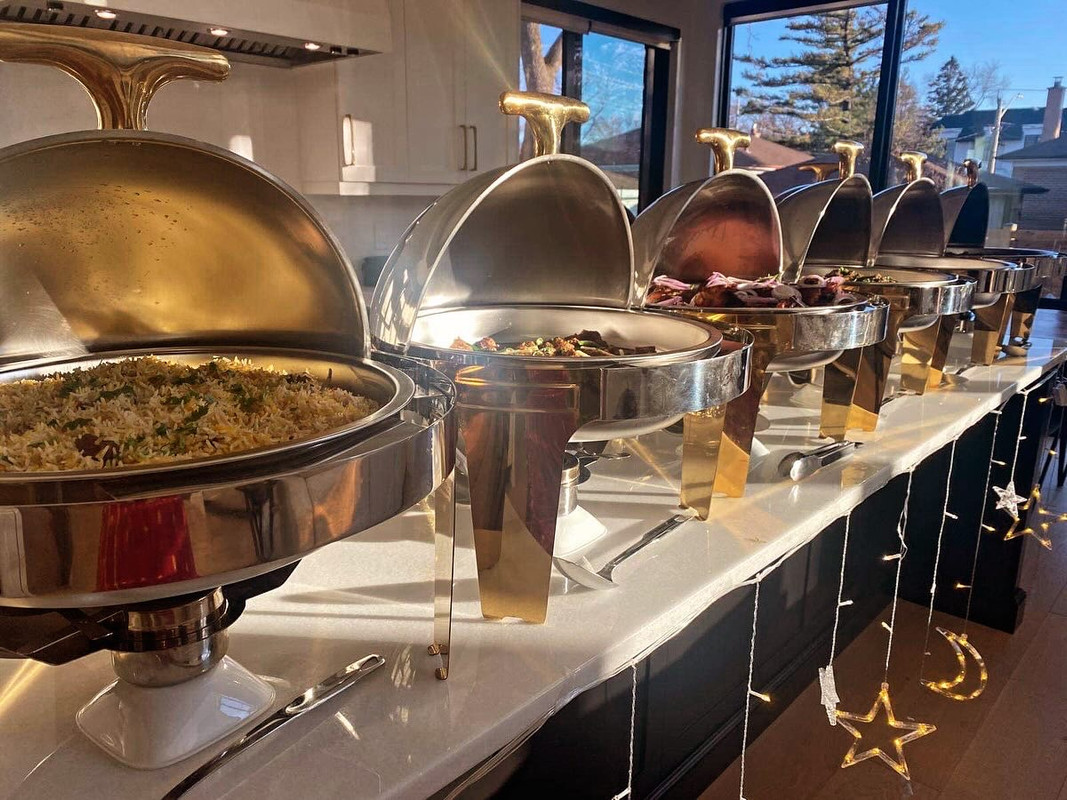 6.5L Silver/Gold Chaffing Dishes