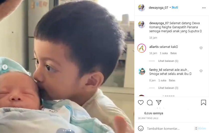 Kadek Devi melahirkan anak ketiga
