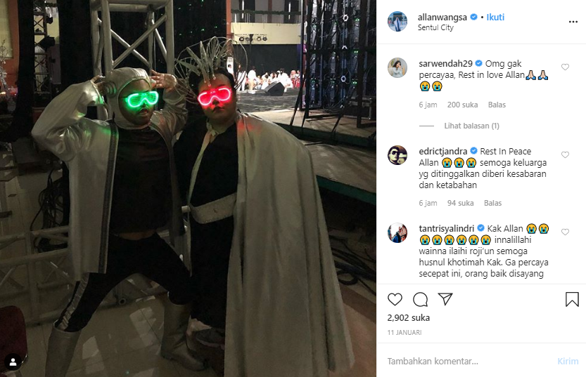 Komentar beberapa artis di unggahan instagram Allan Wangsa
