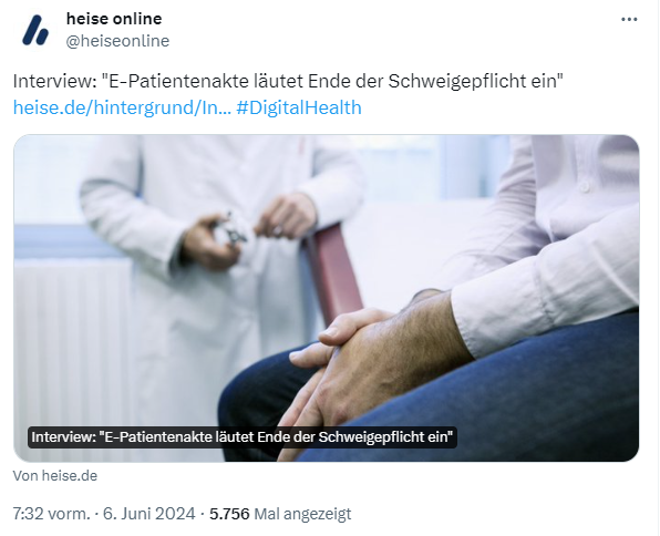 E-Patientenakte: Ende der Schweigepflicht 
