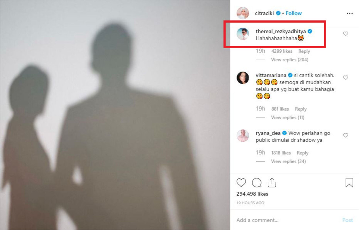 Komentar Rezky Aditya di postingan Citra Kirana