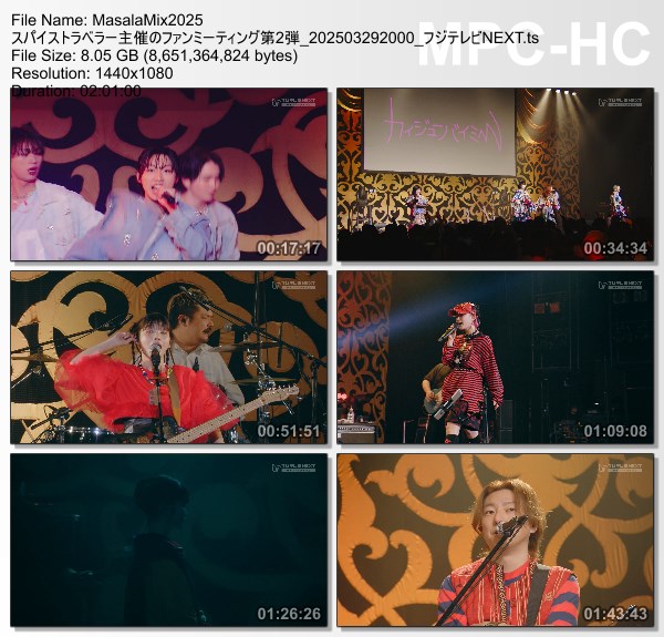 [TV-Variety] マサラーフェス – Masala Mix 2025 (Fuji TV Next 2025.03.29)