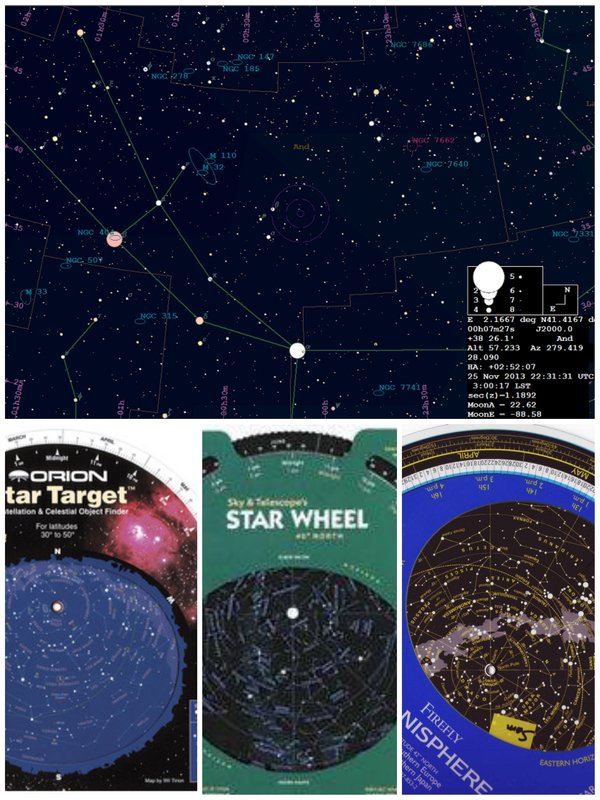 mapas cartas atlas y planisferios como gua para observar el cielo nocturno