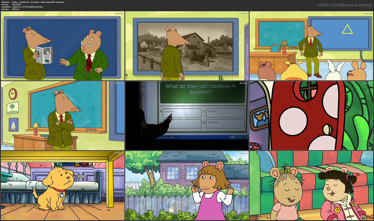 Arthur - S16E06-E07 - Get Smart   Baby Steps HDTV-720p.mkv