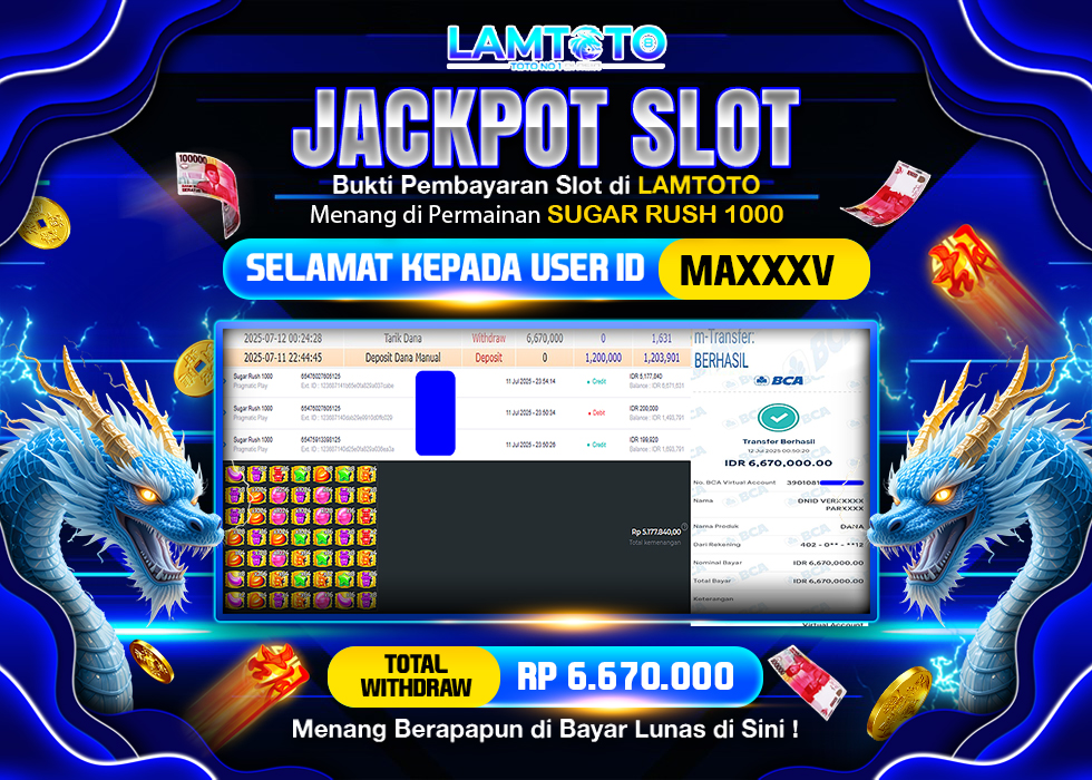BUKTI JACKPOT LUNAS LAMTOTO