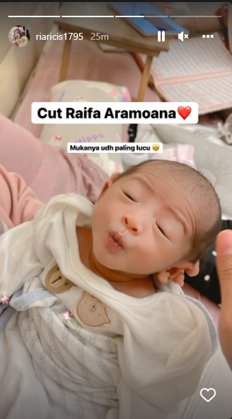 Wajah lucu Moana diunggah Ria Ricis